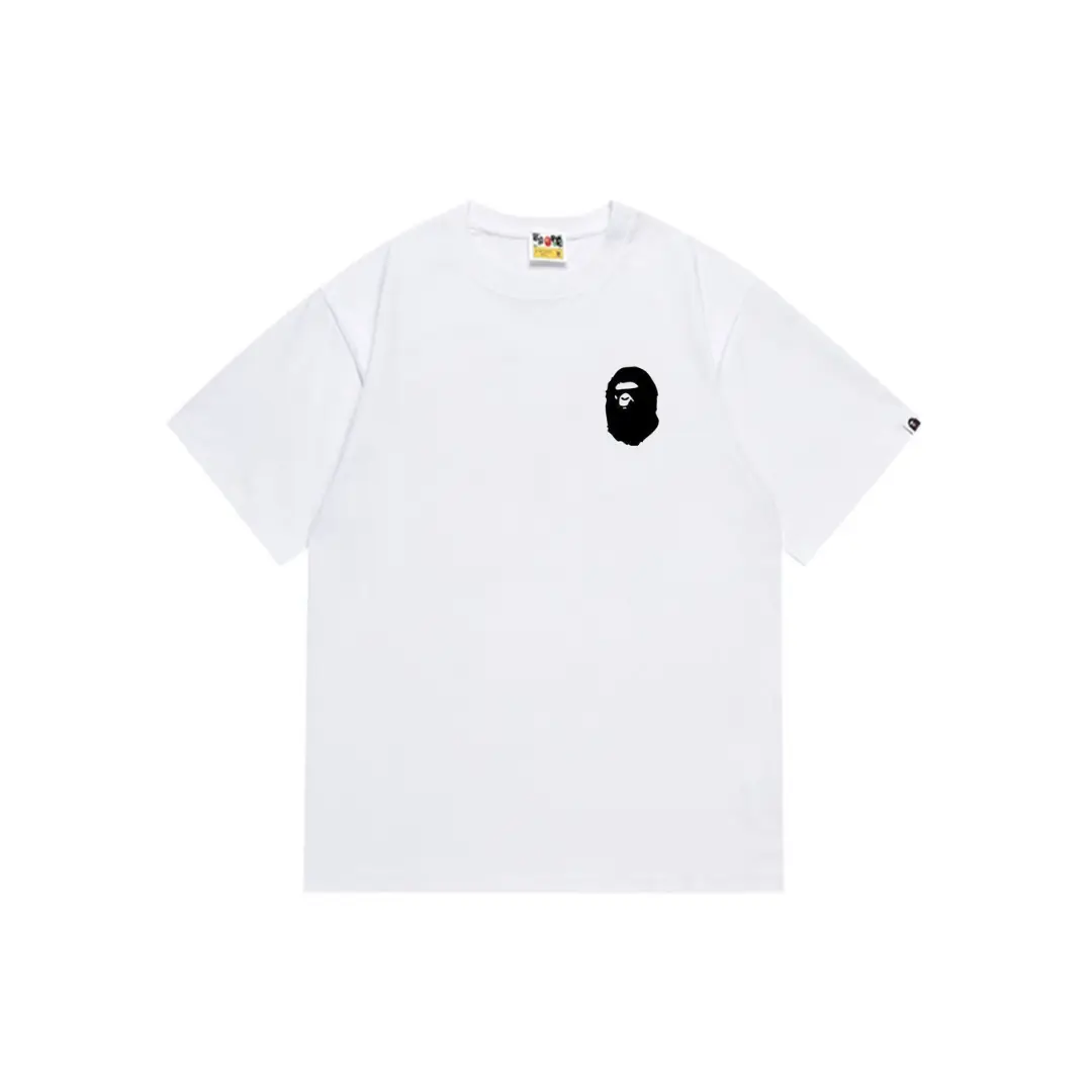 BAPE A Bathing Ape T Shirt White With Black Logo 2026 | Drip Kickz BAPE A Bathing Ape T Shirt White With Black Logo