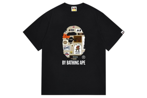 BAPE Multi Label Bathing Ape T Shirt Black