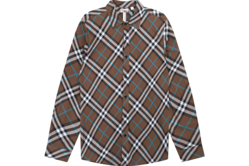 Burberry Check Corduroy Overshirt Brown With White Cheack Stripe