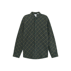 Burberry Check Corduroy Overshirt Olive Green