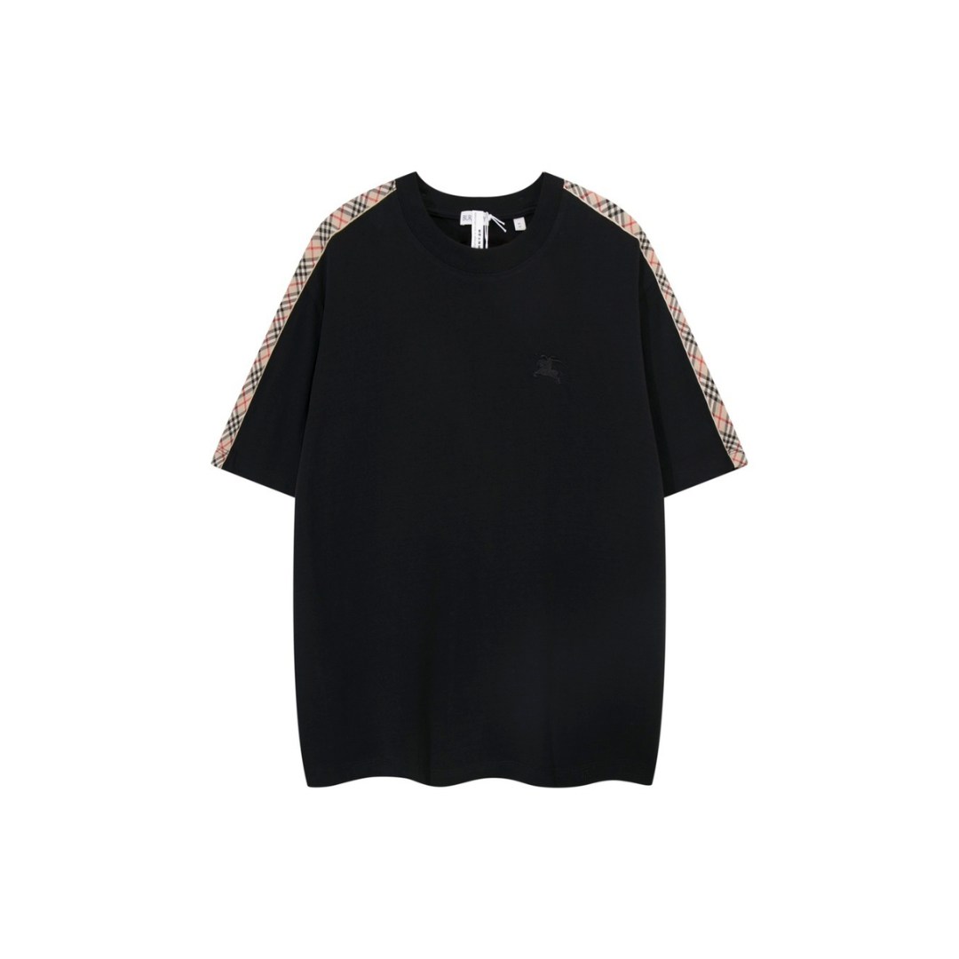 Burberry Check Trim Cotton T Shirt Archive Black 2026 | Drip Kickz Burberry Check Trim Cotton T Shirt Archive Black