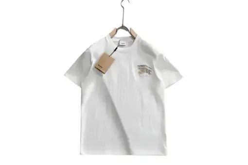 Burberry Equestrian Knight Design Logo Short Sleeved T Shirt White
