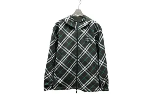 Burberry Zipper Cheack Hoodie Black White Stripes