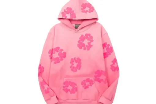 Denim Tears Pink Hoodie Floral Print