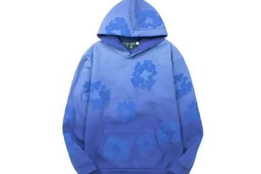 Denim Tears Blue Hoodie Floral Print