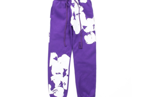 Denim Tears Purple Sweatpant With Floral Print