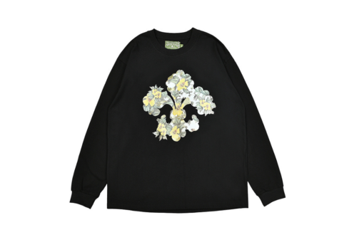 Denim Tears Black Sweater With Floral Monogram Embossed M1