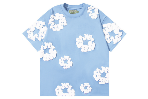 Denim Tears Floral Monogram T Shirt Sky Blue