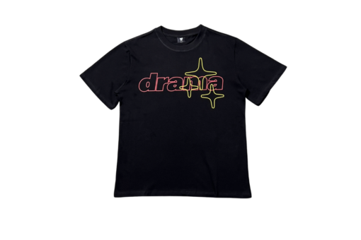 Denim Tears Drama Text Sparkle Monogram T Shirt Black