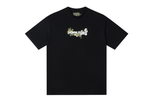 Denim Tears Text Monogram T Shirt Black