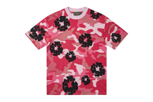 Denim Tears White Floral Monogram T Shirt Light Red