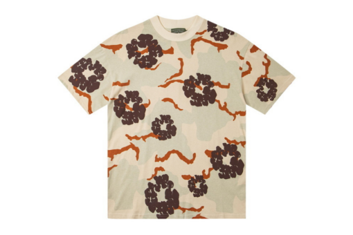 Denim Tears White Floral Monogram T Shirt Deep Beige