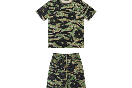 Denim Tears Short Set Green Black Floral Print