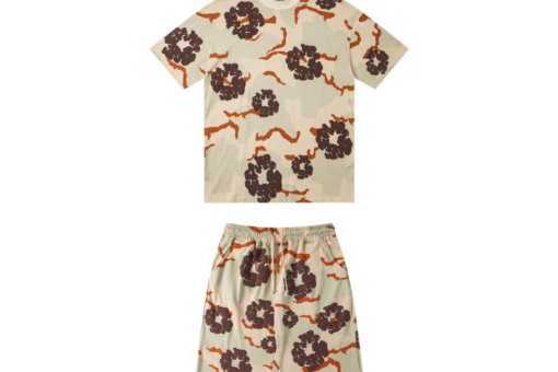 Denim Tears Short Set Beige Floral Print