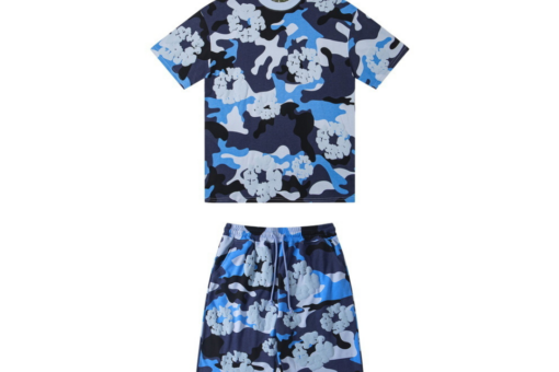 Denim Tears Short Set Blue Floral Print