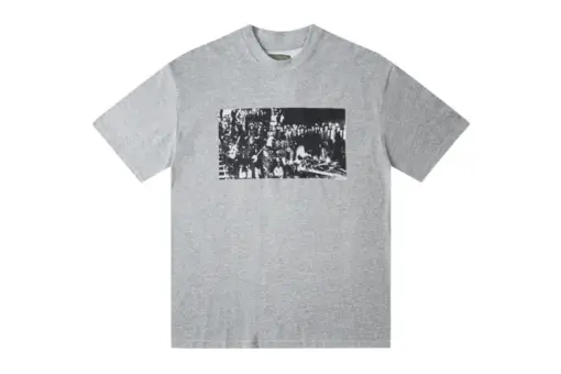 Denim Tears Monogram Design T Shirt Gray