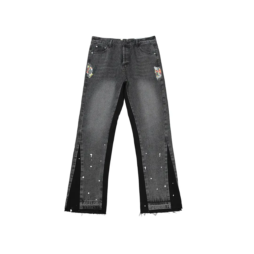 Gallery Dept. Gray With Faded Black Flared Jeans Frayed Hem 2026 | Drip Kickz Gallery Dept. Gray With Faded Black Flared Jeans Frayed Hem