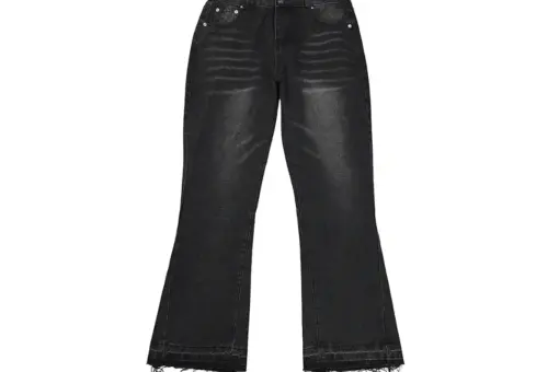 Gallery Dept. Black Flared Jeans Frayed Hem