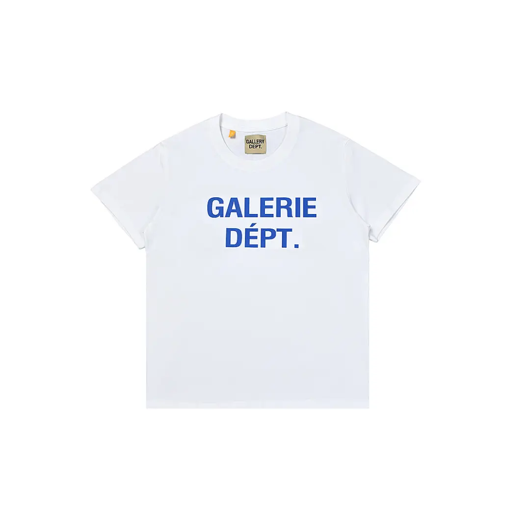 GALLERY DEPT. Blue Logo T Shirt White 2026 | Drip Kickz GALLERY DEPT. Blue Logo T Shirt White