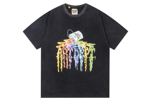 GALLERY DEPT. Dripping Paint Monogram T Shirt Black