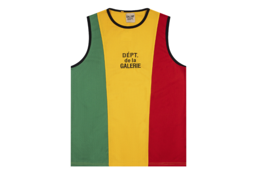GALLERY DEPT. Sleeveless Basketball T Shirt Red Green Yellow