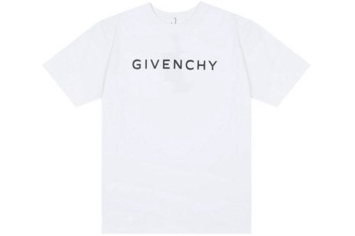 Givenchy T-Shirt White With Text Logo Design