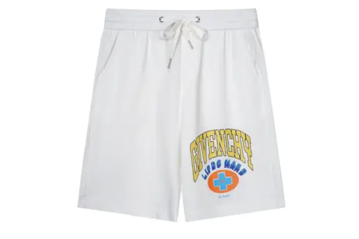 Givenchy White Short With Logo Monogram