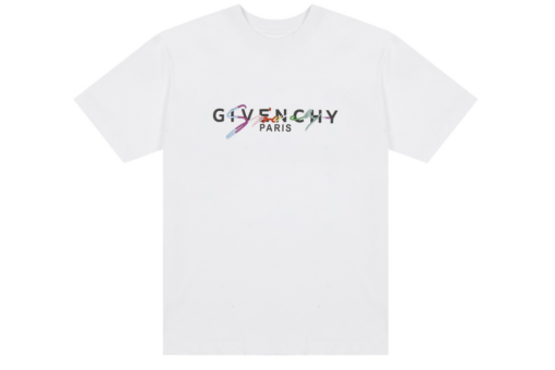 Givenchy T Shirt White Multicolour Logo Design