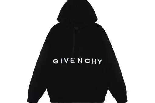 Givenchy Black Hoodie With Logo On The Middle