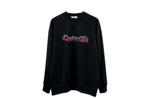 Givenchy Sweater Black With Logo Monogram Printed