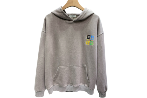 Givenchy Hoodie Beige With Yelllow Green Monogram Design
