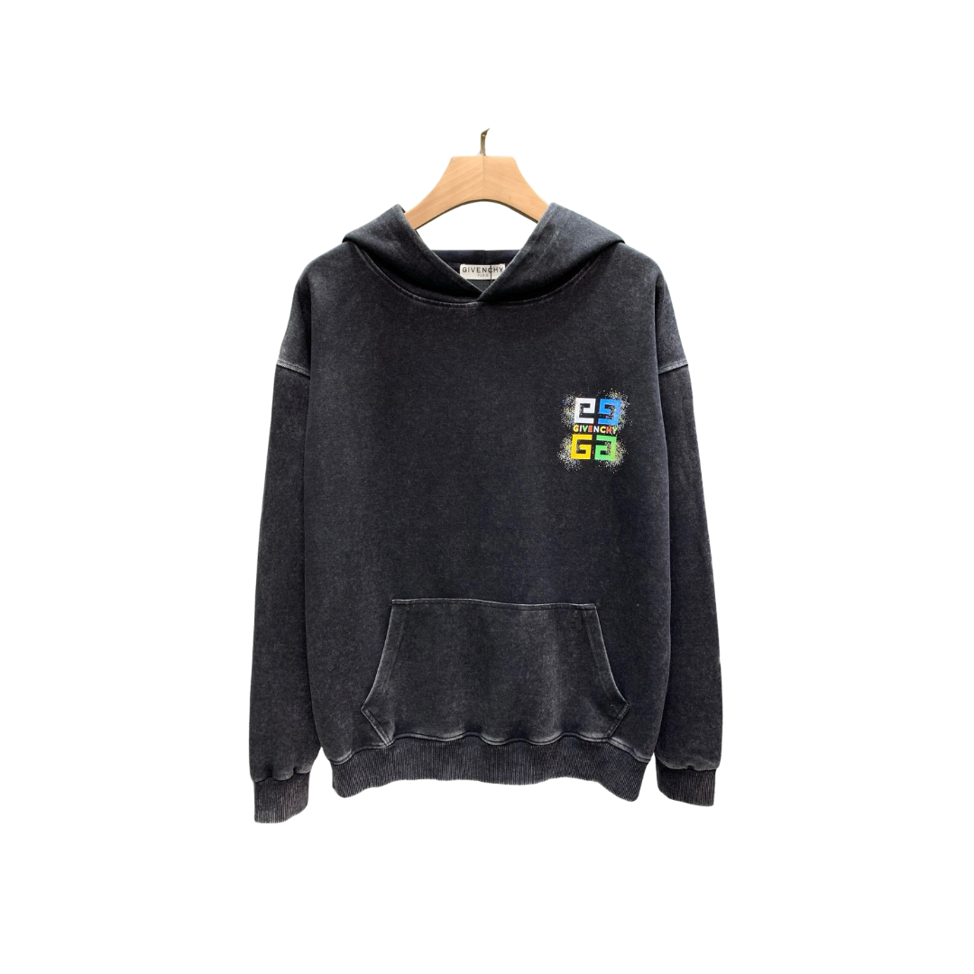 Givenchy Hoodie Black With Yelllow Green Monogram Design 2026 | Drip Kickz Givenchy Hoodie Black With Yelllow Green Monogram Design