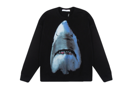 Givenchy Sweater Black With Shark Head Print
