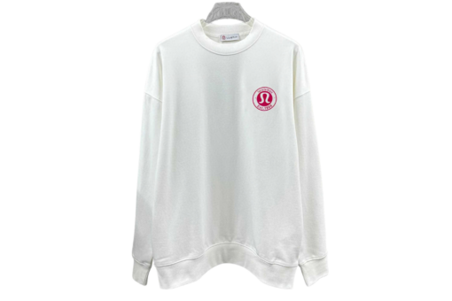 Lululemon Sweatshirt White With Red Logo