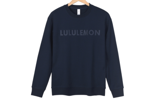 Lululemon Sweatshirt Deep Dark Navy Blue With Monogram Print