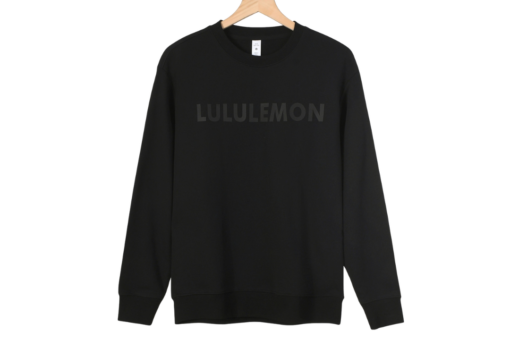 Lululemon Sweatshirt Black With Monogram Print