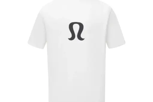 Lululemon Jersey T Shirt White With Logo Design