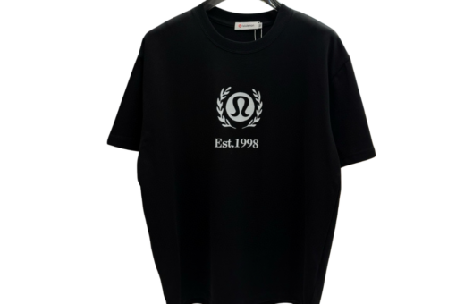 Lululemon T Shirt Black Monogram Design