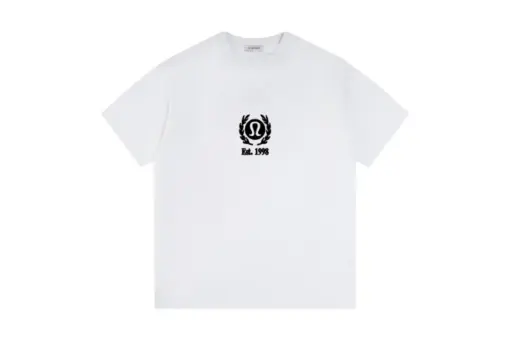 Lululemon T Shirt White With Black Logo