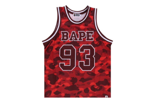 BAPE Color Camo Basketball Tank Top ‘Red’