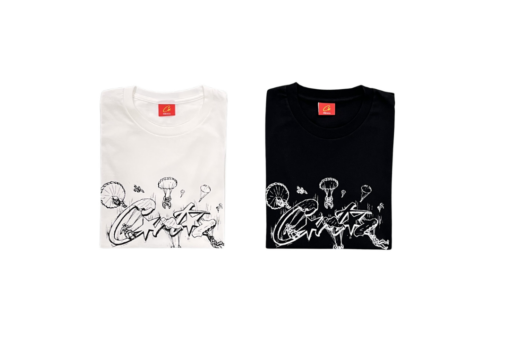 Corteiz Allstarz Sky Diver T-shirt White/Black