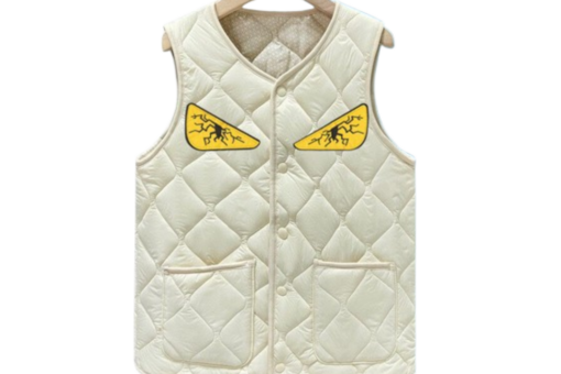 Fendi-Style Monster Eye Vest White