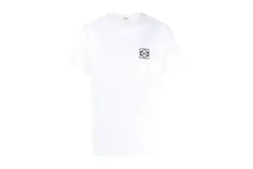 LOEWE Cotton Embroidered-Logo T-shirt White