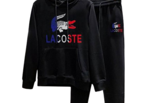 Lacoste Crocodile Logo Tracksuit Black