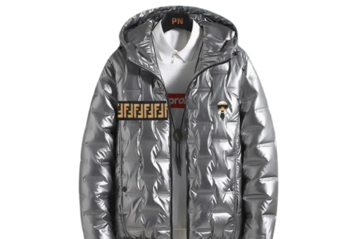 Fendi PN Pro Puffer Jacket Glossy Silver