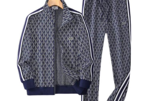 Lacoste Monogram Tracksuit Grey