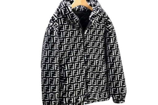 Fendi FF Logo Reversible Hoodie Jacket White