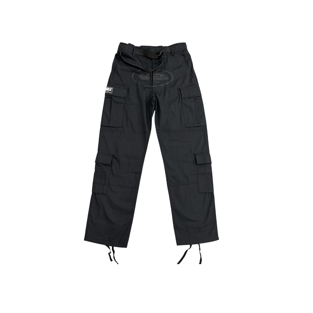 Corteiz Guerillaz Cargo Pants Black 2026 | Drip Kickz Corteiz Guerillaz Cargo Pants Black