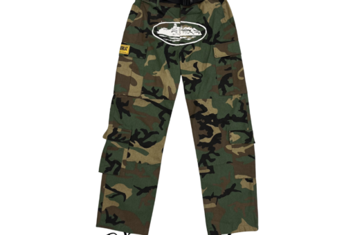 Corteiz Guerillaz Cargo – Camo Cargo Pants Military Green