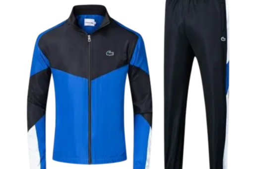 Lacoste Zip-Up Tracksuit Black/Blue